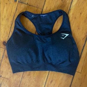 Gymshark Vital Seamless Bra (M) Black Marl